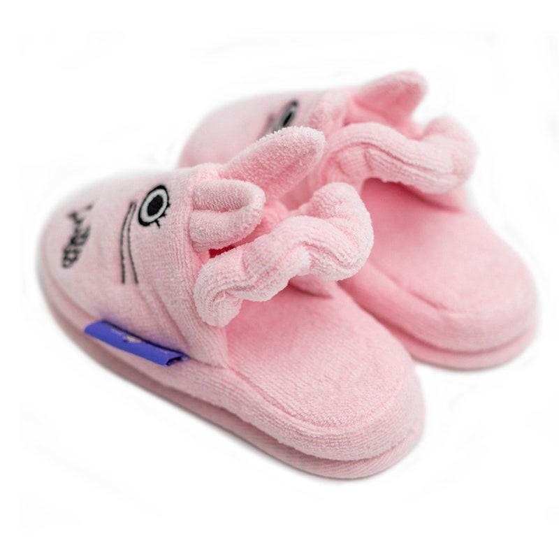 Milk & Moo Toddler Slippers, 18cm 100% Cotton, Kids Indoor Slippers, Non-Slip Soft Sole, Slip-On Lightweight, Breathable, Ideal for Home, Bath, Indoor Use, Chancin Rabbit Design, For Boys and Girls, 2-4 Years Old - Image 3